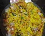 A picture of step 6 of Idli dahi chatpata chat.
