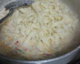 A picture of step 6 of Alfredo fusion pasta.