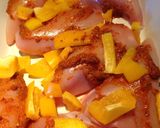 A picture of step 3 of Pesto and yellow pepper chicken.