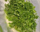 A picture of step 1 of Crispy kale 🥬.