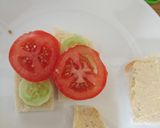 A picture of step 2 of Instant and quick cucumber tomato sandwich.