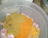 A picture of step 1 of Chicken korma biryani.