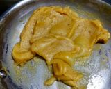A picture of step 4 of Quick Moong dal Atta Halwa.