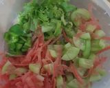A picture of step 2 of Chipotle pasta Salad.
