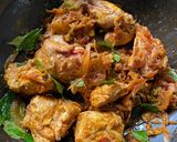 A picture of step 2 of Chicken Ularthiyathu- Kerala special.