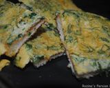 A picture of step 19 of Toasted bread omelette with herbs / cheese.