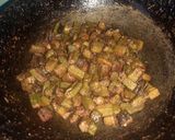 A picture of step 5 of Masala Bhindi.