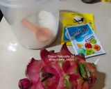 Foto langkah ke 1 dari resep Es Lumut Buah Naga Creamy.