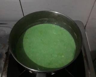 Puding cendol lumut pandan - Step 4