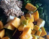 A picture of step 3 of Malabar Spinach Curry / Pui saager chorchodi.