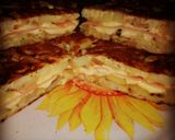 Foto del paso 5 de la receta: Tortilla de papas rellena de jamón y queso 💋