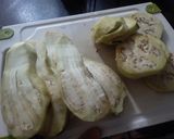 Foto del paso 1 de la receta: Sándwich🍆🥪 con salsa de ajo🌰