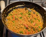 A picture of step 12 of Nutri keema masala.
