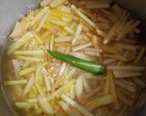 A picture of step 1 of Banana Stem Dalcha.