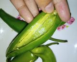 A picture of step 3 of Green Chili Pakory.