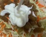 A picture of step 2 of Coleslaw with raisins.