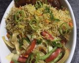 A picture of step 6 of Egg fried rice with vegetables manchurian.