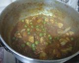 A picture of step 7 of Mushroom Matar (peas) Masala.