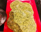A picture of step 2 of Methi khakra.