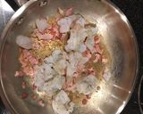 A picture of step 2 of Crispy Pepper Seafood Scampi over Red & Green Lentil Penne.