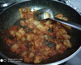 A picture of step 4 of Boiled potato with besan mogra.