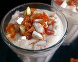 A picture of step 1 of Caramel phirni.