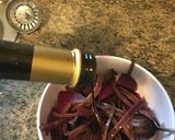 A picture of step 2 of Beet salad with a vinaigrette.