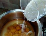A picture of step 3 of Aloo bukharay ki chutney.