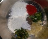 A picture of step 1 of Paneer65.
