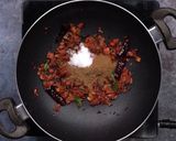 A picture of step 9 of Chettinad Paneer Fry.
