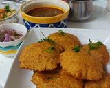 A picture of step 5 of Bedmi Puri with Aloo Sabzi.