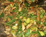 Foto langkah ke 16 dari resep Tongkol Mercon with Pete plus Daun kemangi bumbu Ebi.