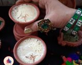 A picture of step 5 of Kesariya Thandai.