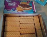 A picture of step 2 of Icecream sandwhich cake!.