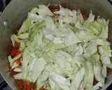 A picture of step 10 of Yam and egg with cabbage source.