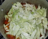 A picture of step 10 of Yam and egg with cabbage source.