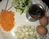 A picture of step 1 of Yam salad.
