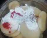 A picture of step 1 of Sliced Potato Chila.