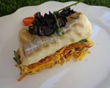 Foto do passo 1 de Brás de Bacalhau Fresco com Crocante de Azeitonas