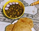 A picture of step 7 of Puri with Mixed Dal Tadka.