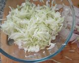A picture of step 1 of Bottle gourd fritter with yoghurt dip.