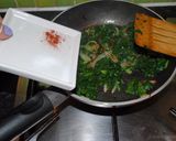 A picture of step 2 of Salmon fish with turmeric-ginger rice OR with Spinach puree.