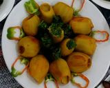 صورة لخطوة 4 من وصفة محشي البطاطا باللحمة مع الأرز