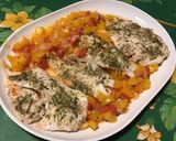 Une image de l'étape 15 de Filets d'églefin aux tomates, poivron jaune et estragon.