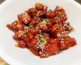 A picture of step 4 of Crispy Korean Fried Chicken in Soy Garlic Sauce (snack).