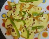 A picture of step 8 of Doritos (nachos chips) in cheese sauce.