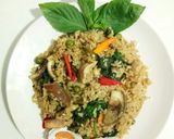รูปขั้นตอนการทำที่ 7 ของ ข้าวผัดพริกแกงเขียวหวานไก่