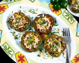 A picture of step 7 of Capsicum Tikki Chaat.