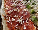 Hình bước làm 7 của món Pizza Pepperoni Đế Giòn - Crispy Pepperoni Pizza