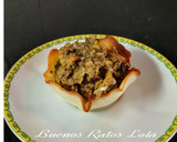 Foto del paso 10 de la receta: Tapa de revuelto de morcilla y piñones en tulipa de mantequilla